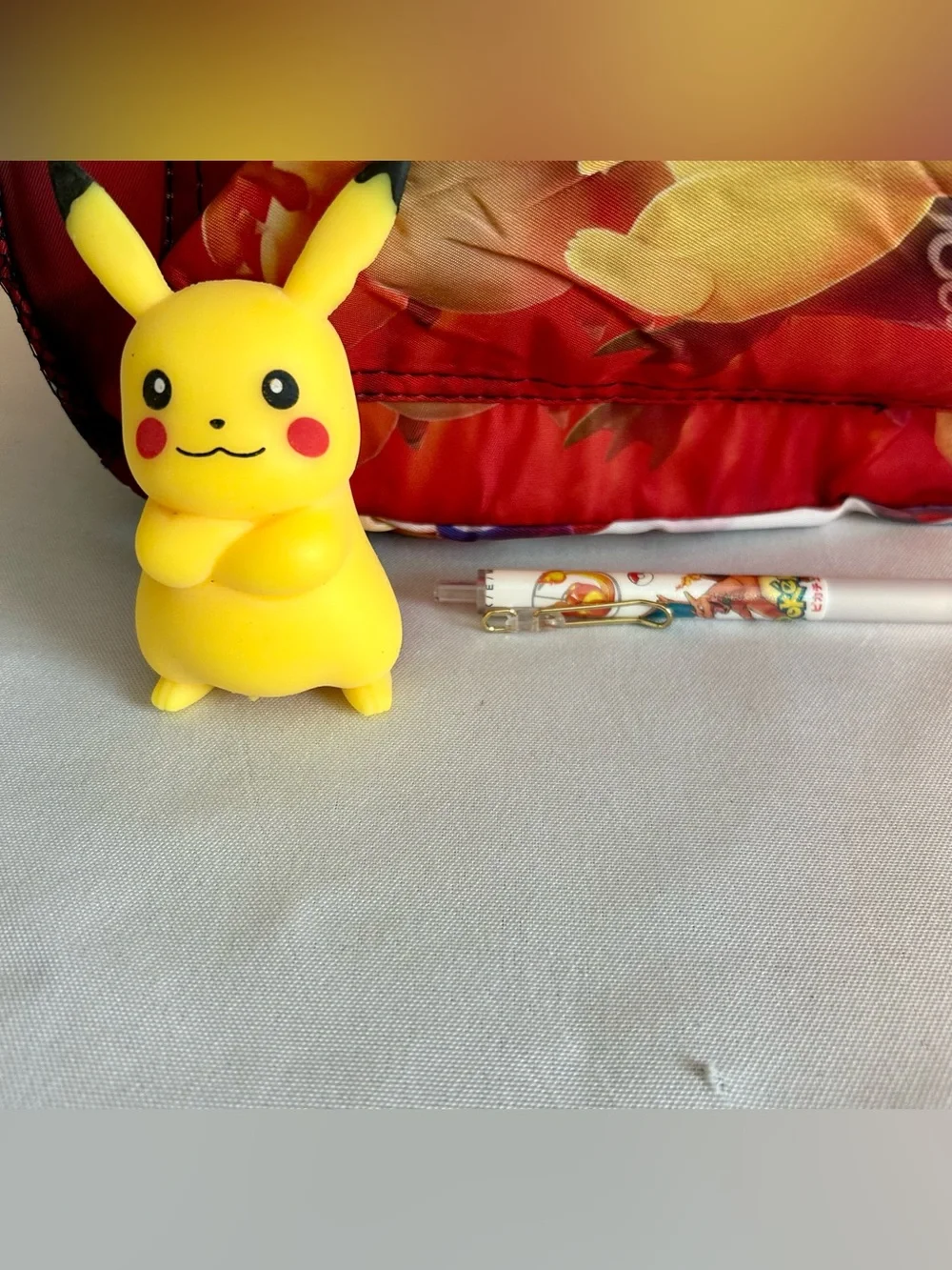 Kids Red Pokémon Character Backpack with Pikachu